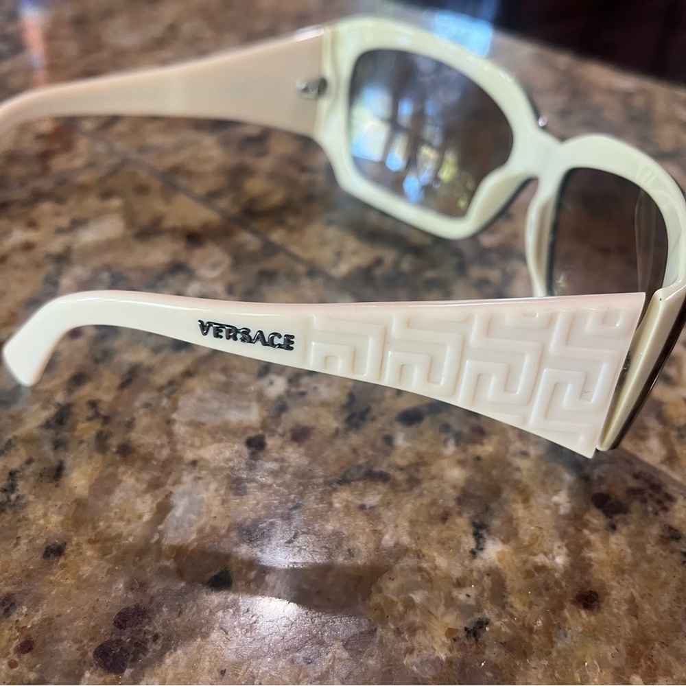 Versace Black and Cream Sunglasses